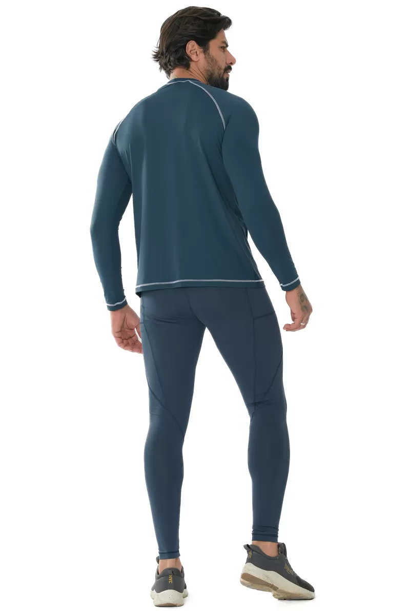 Trincks Man - Navy Long Sleeve Trekking T-Shirt - 