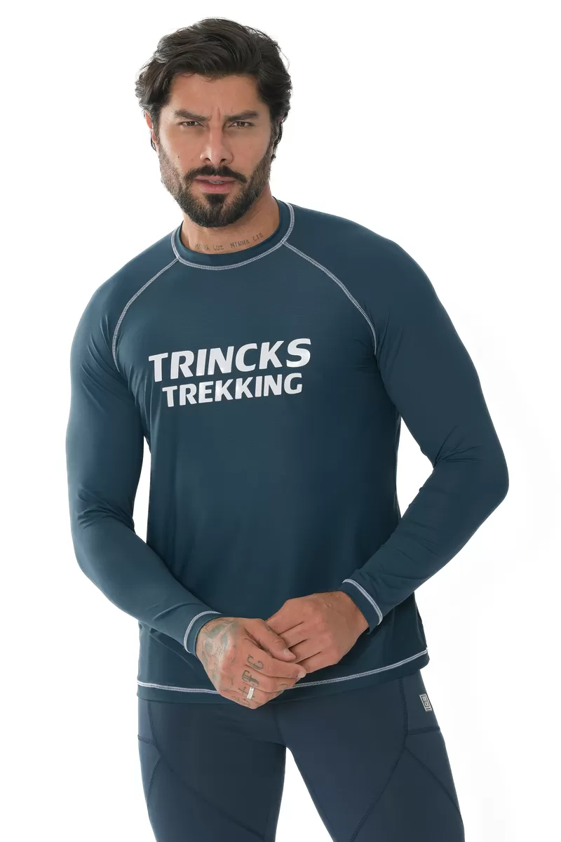Trincks Man - Camiseta Manga Longa Trekking Marinho - 