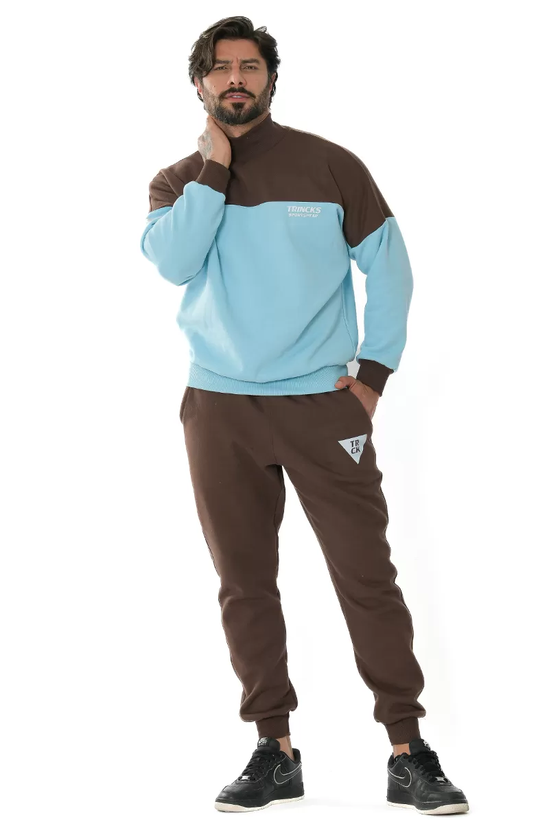 Trincks Man - Conjunto Moletom Masculino Café Ocean - 