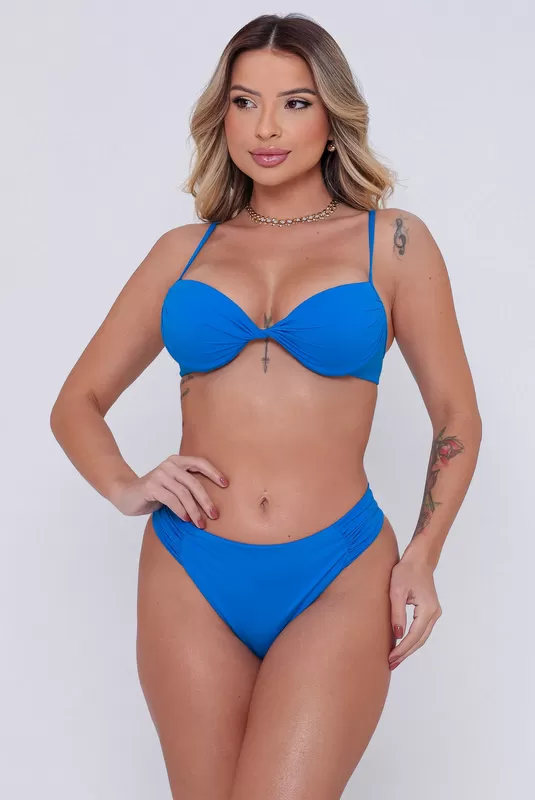 Santa Areia - Luara Blue Bulge Top Bikini - 2615.CE.C0005