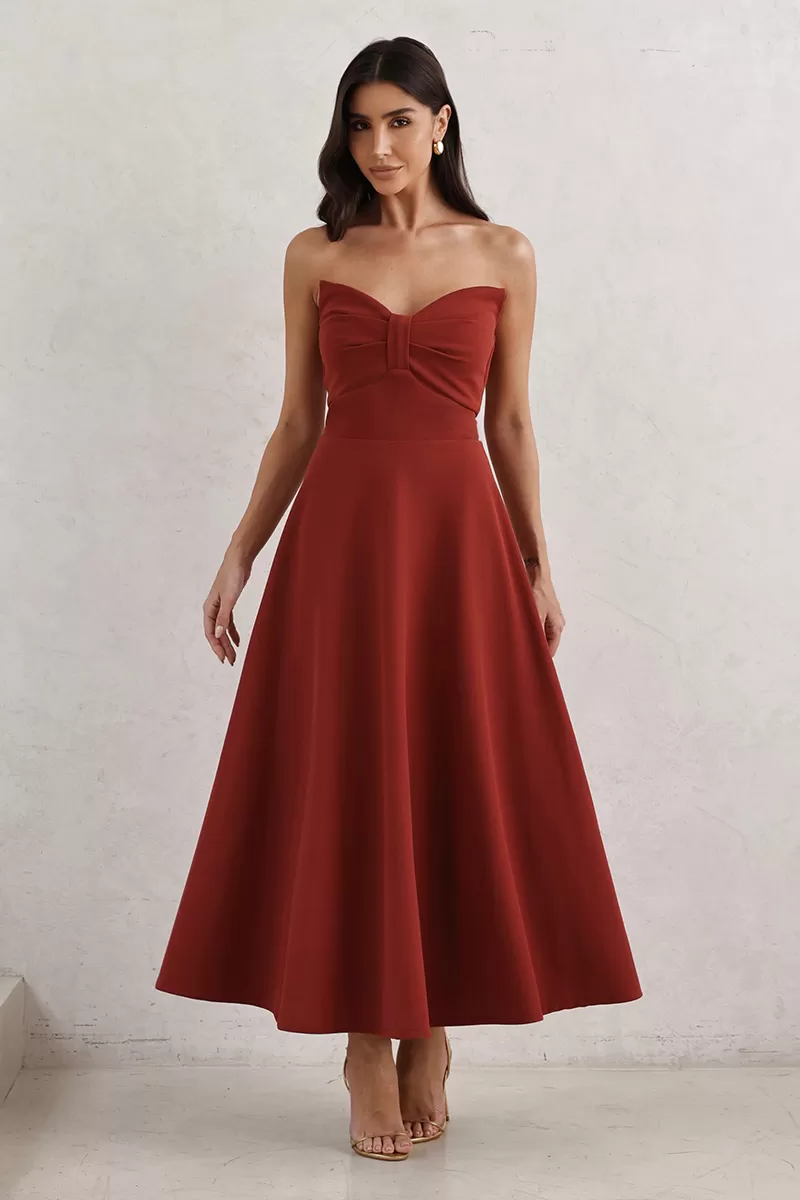 Dot Clothing - Vestido Dot Clothing TQC Longuete Terracota - 2796VERM