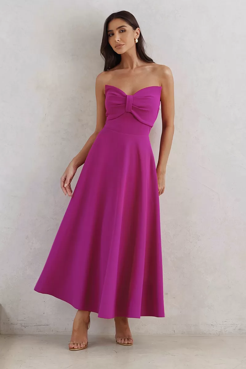 Dot Clothing - Vestido Dot Clothing TQC Longuete Fúcsia - 2796ROXO