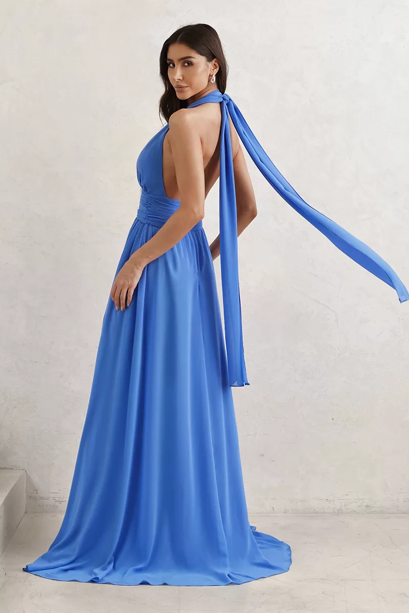 Dot Clothing - Vestido Dot Clothing Longo C/ Fivela Azul - 2765AZUL