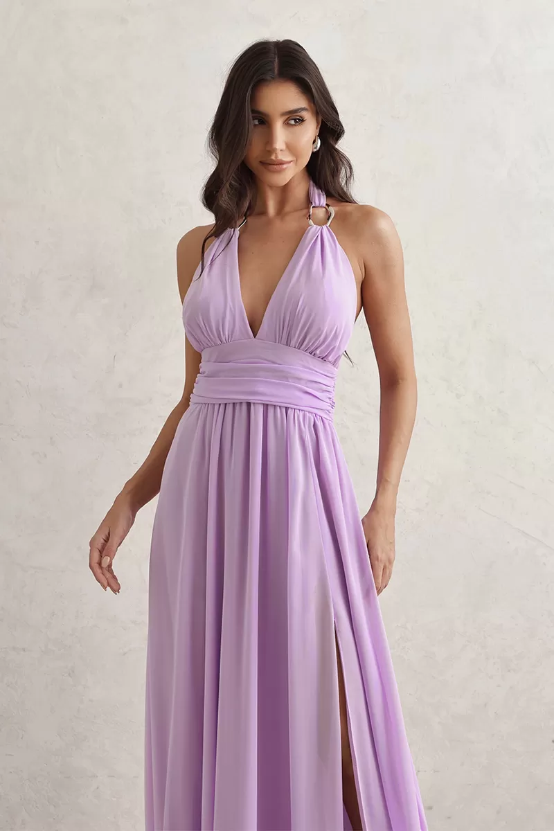 Dot Clothing - Vestido Dot Clothing Longo C/ Fivela Lilás - 2765ROXO