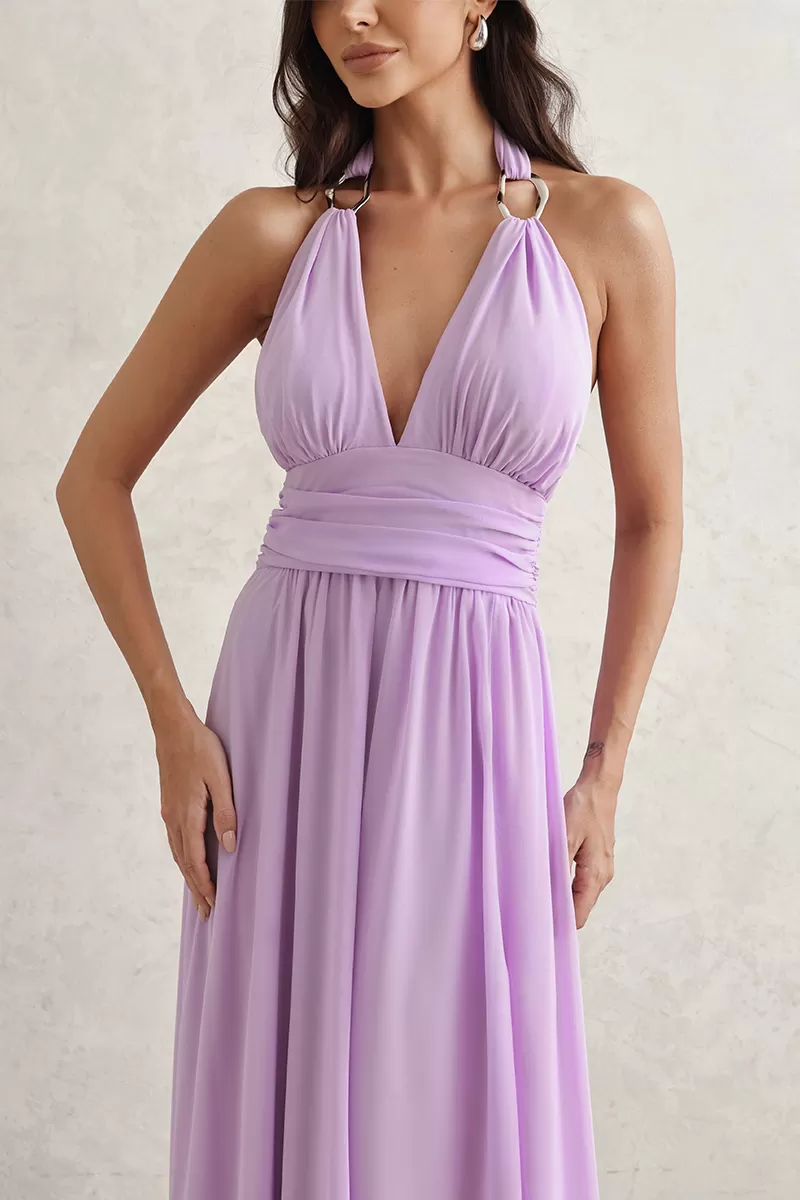 Dot Clothing - Vestido Dot Clothing Longo C/ Fivela Lilás - 2765ROXO