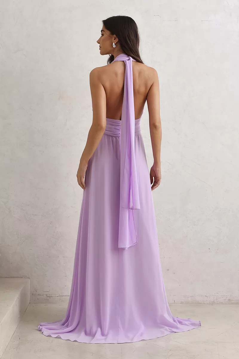 Dot Clothing - Vestido Dot Clothing Longo C/ Fivela Lilás - 2765ROXO