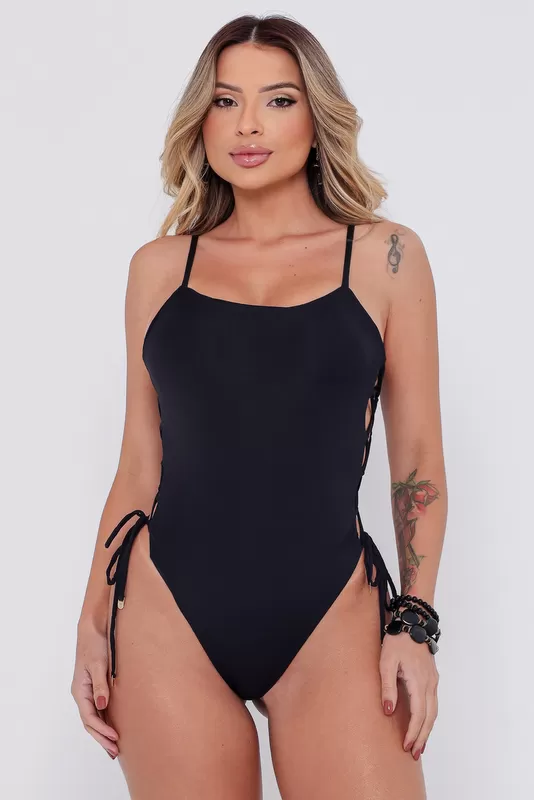 Santa Areia - Luci Black Braided Swimsuit - 2617.CE.C0001