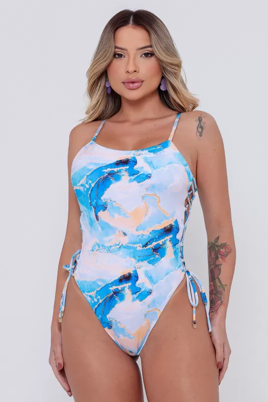 Santa Areia - Luci Graphic Braided Swimsuit - 2617.CE.C0008