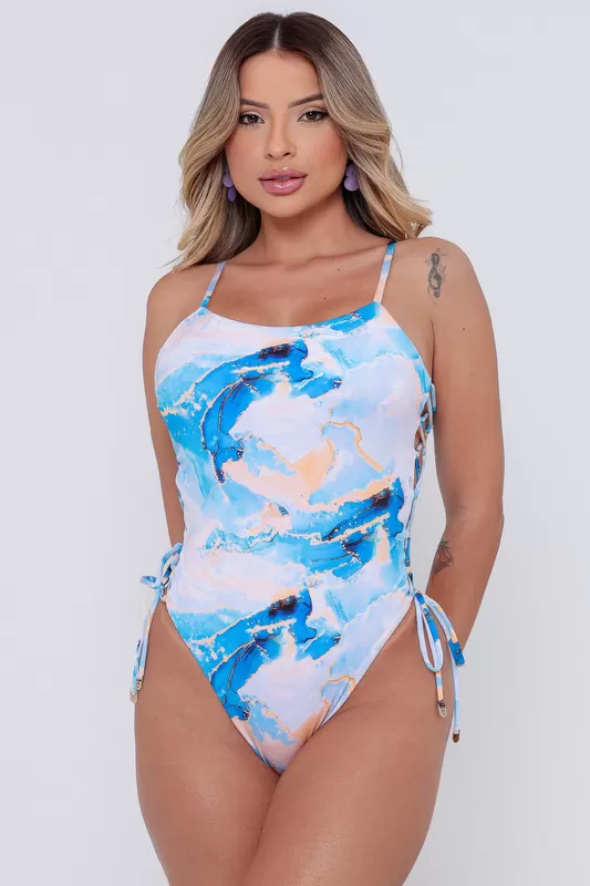 Santa Areia - Luci Graphic Braided Swimsuit - 2617.CE.C0008