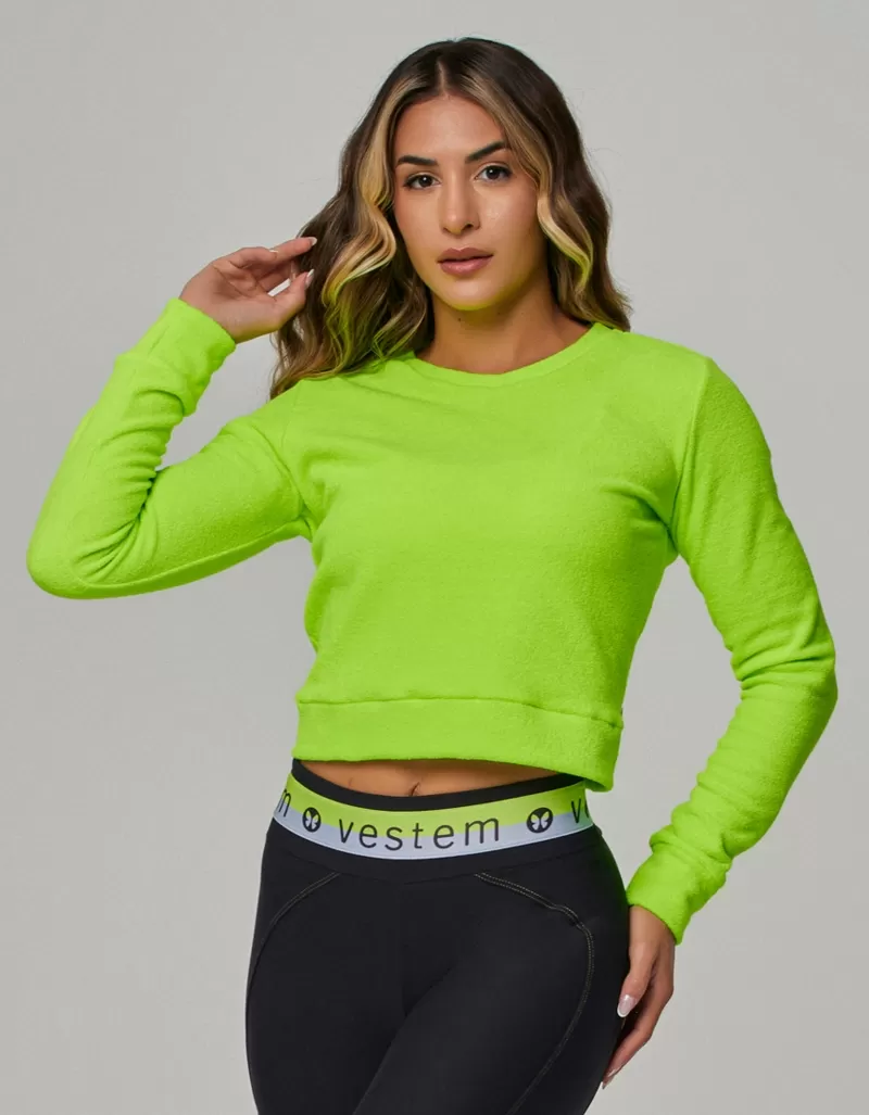 Vestem - Neon Yellow Dakota Blouse Long Sleeve Shirt - BPML498.OUT.C0009