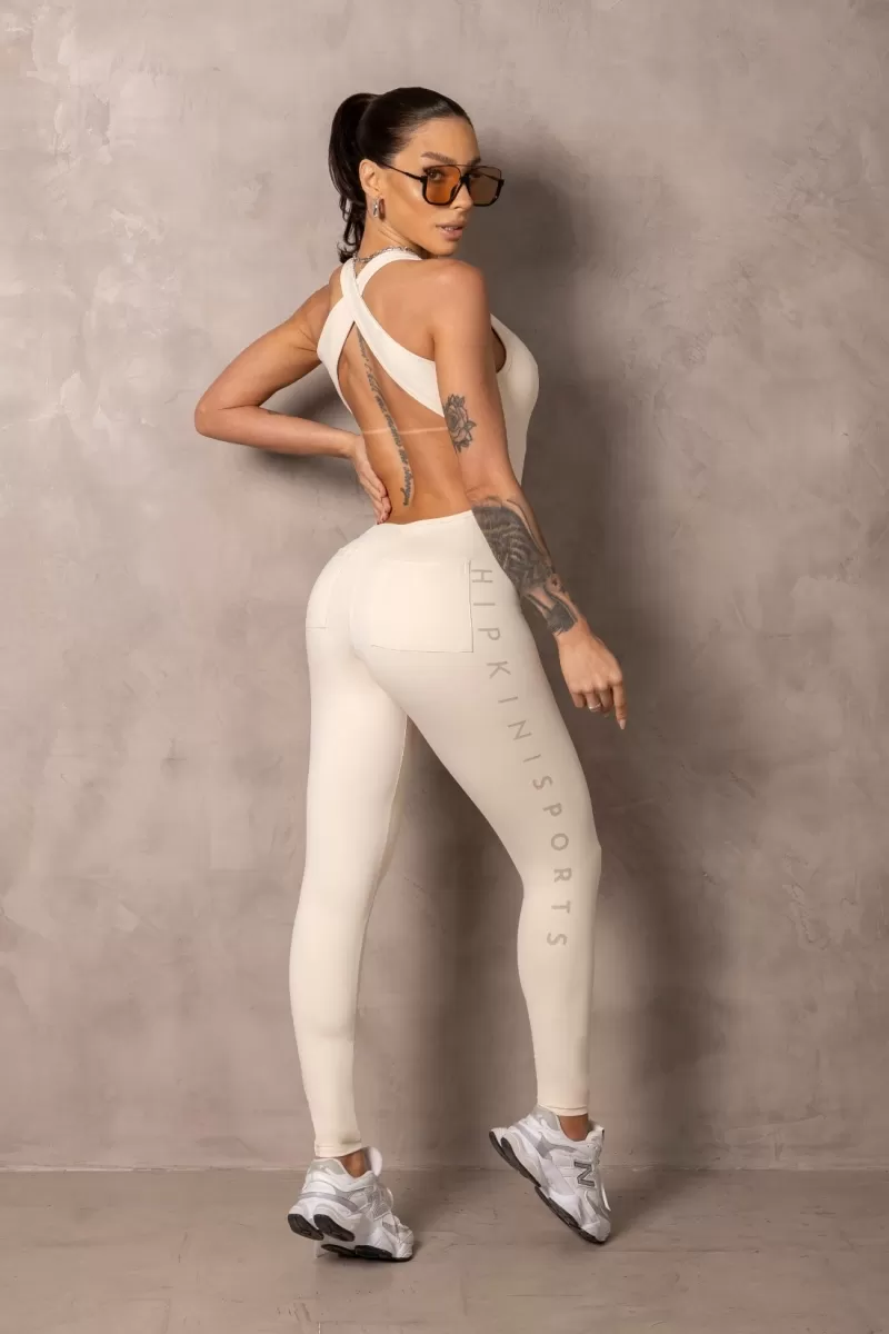 Hipkini - Macacão Fitness Smash Off-White - 33331257