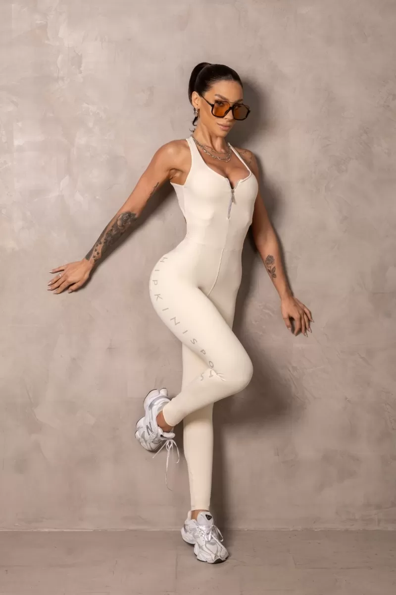 Hipkini - Macacão Fitness Smash Off-White - 33331257