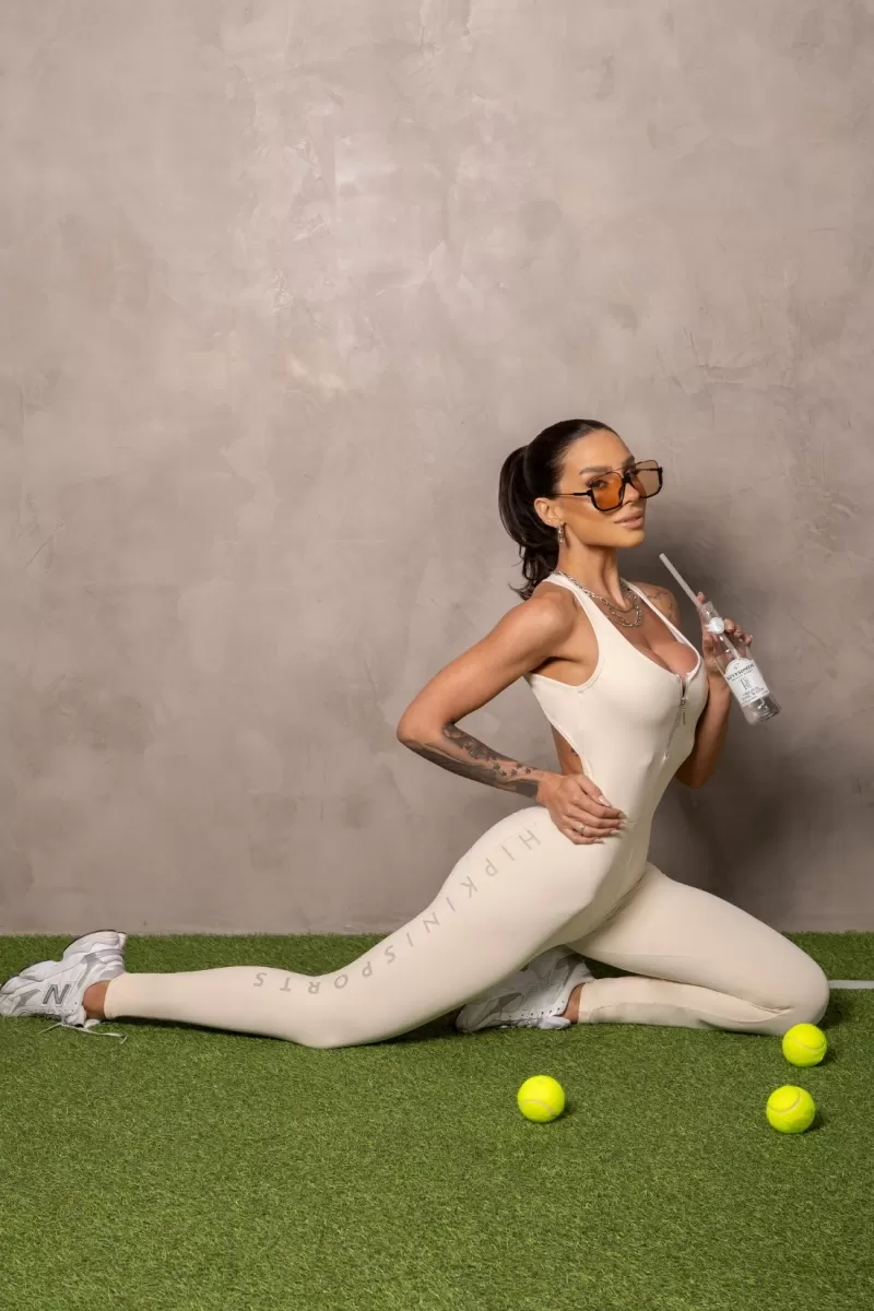 Hipkini - Macacão Fitness Smash Off-White - 33331257