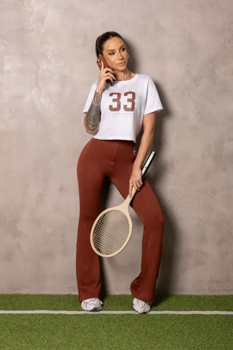 Hipkini - Camiseta fitness Baby Tee Smash Branca - 33331250