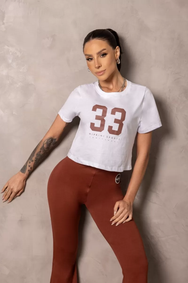 Hipkini - Camiseta fitness Baby Tee Smash Branca - 33331250