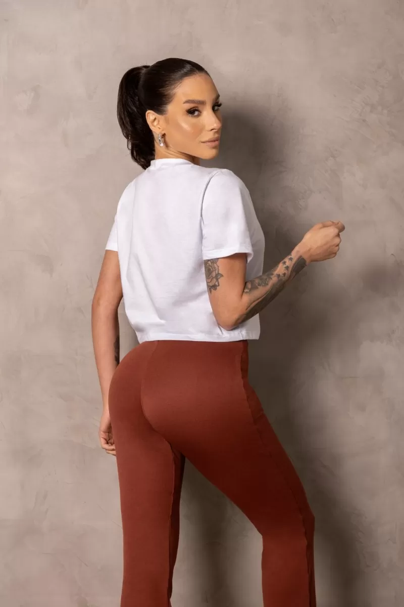 Hipkini - Camiseta fitness Baby Tee Smash Branca - 33331250