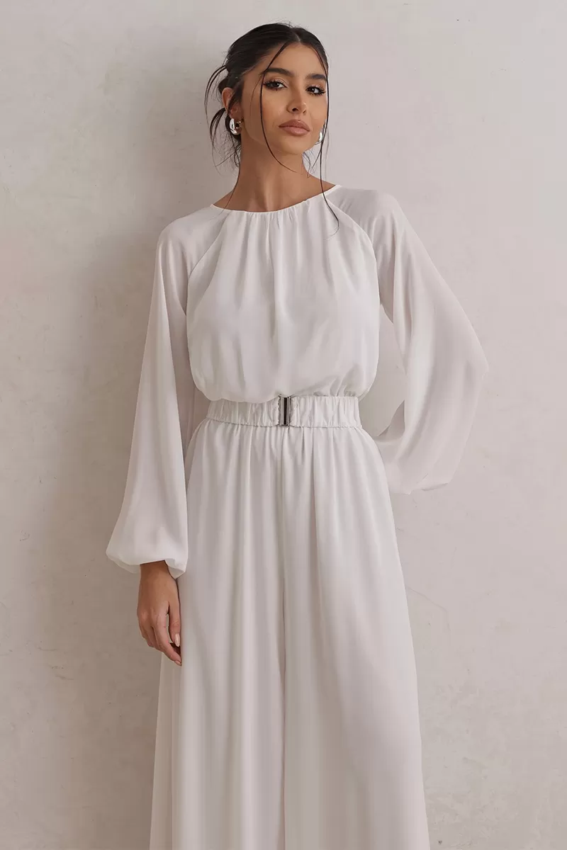 Dot Clothing - Macacão Dot Clothing Pantalona Off White - 2775OFF