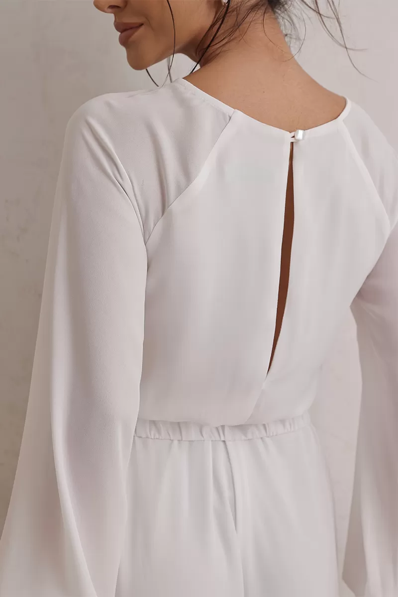 Dot Clothing - Macacão Dot Clothing Pantalona Off White - 2775OFF