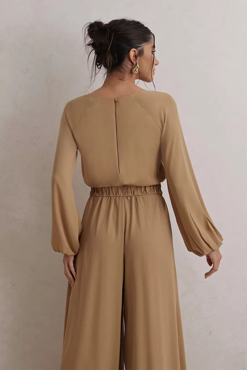 Dot Clothing - Jumpsuit Dot Clothing Pantalona Beige - 2775BEGE