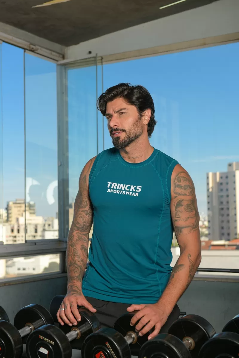 Trincks Man - Tank Shirt Dry Polyamide Petroleum - 