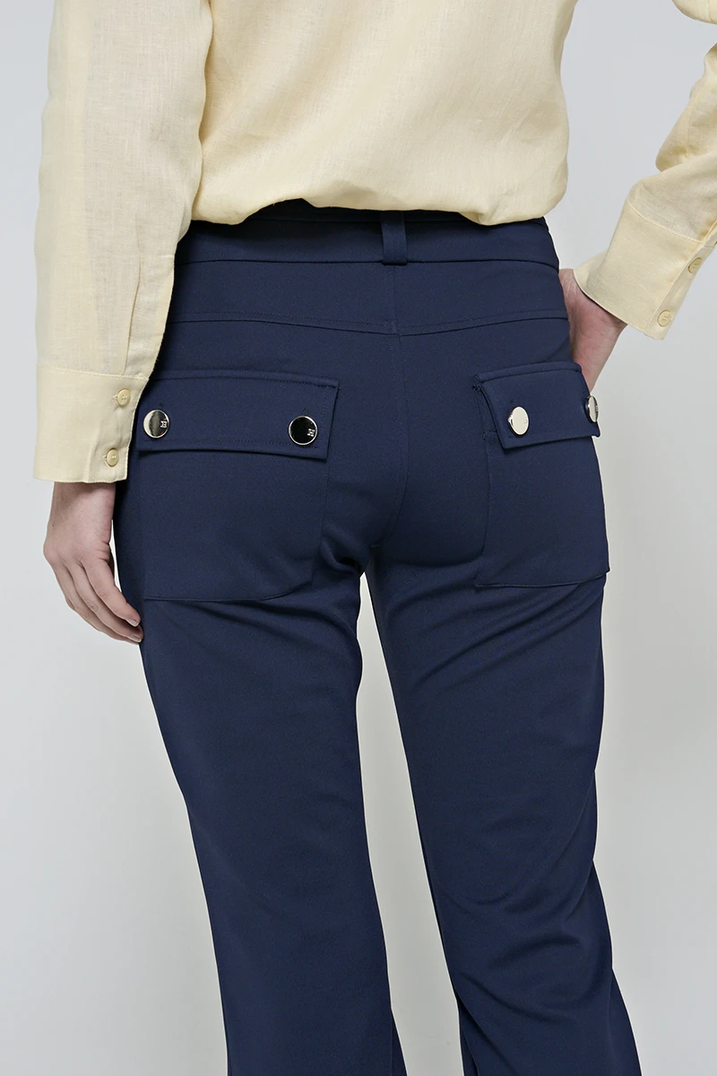 Hidrogênio - CALÇA RETA ROSA MARINHO - 20283004