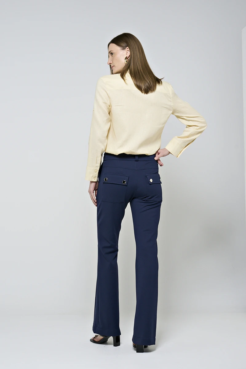 Hidrogênio - CALÇA RETA ROSA MARINHO - 20283004