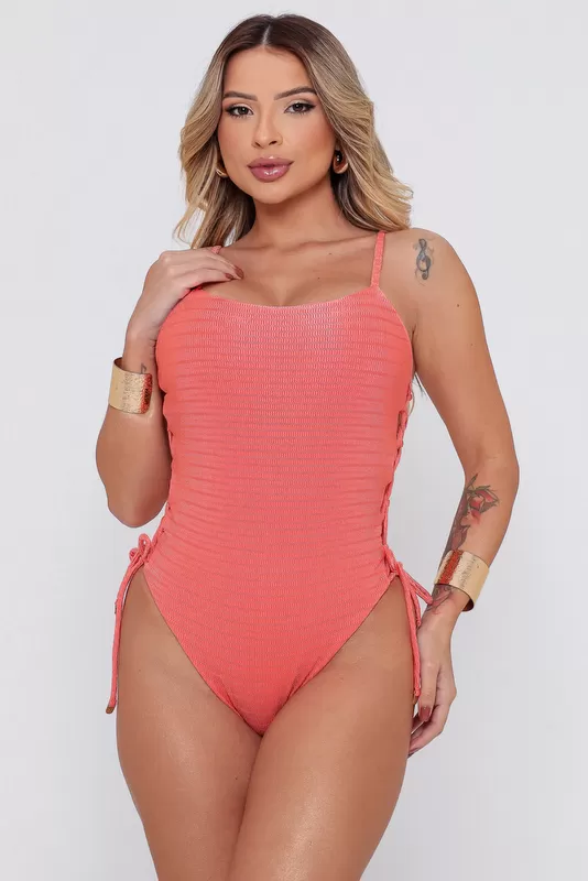 Santa Areia - Maiô Trançado Luci Salmão - 2642.CE.C0223