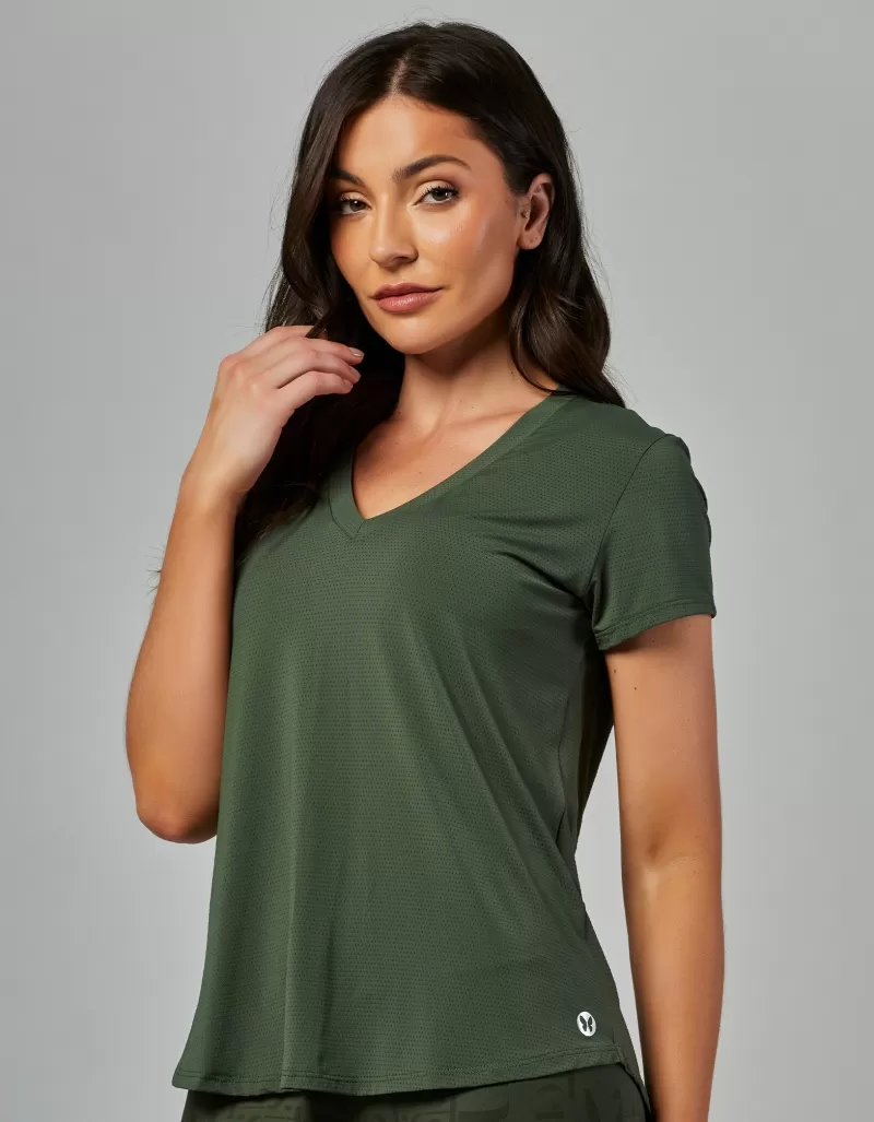 Vestem - Blusa Manga Curta Dry Fit Janice Verde Croco - BMC31.ESS.C0292