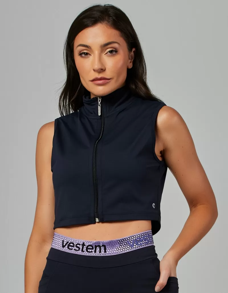 Vestem - Colete Cropped Genebra Preto - COL14.V26.C0002