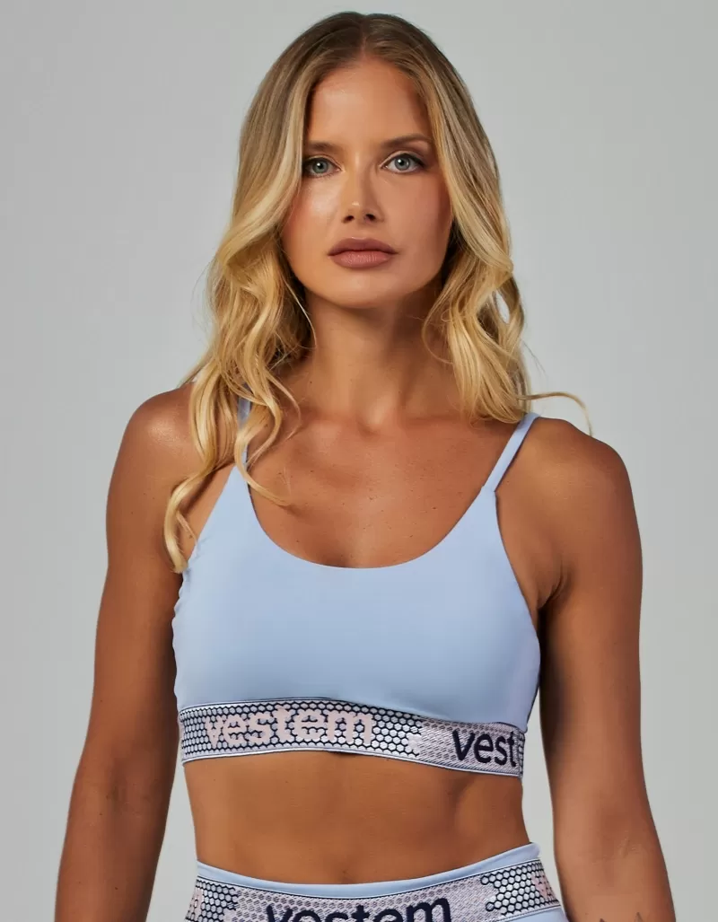 Vestem - Blue Garoa Ivy Elastic Medium Support Top - TOP723.V26.C0244