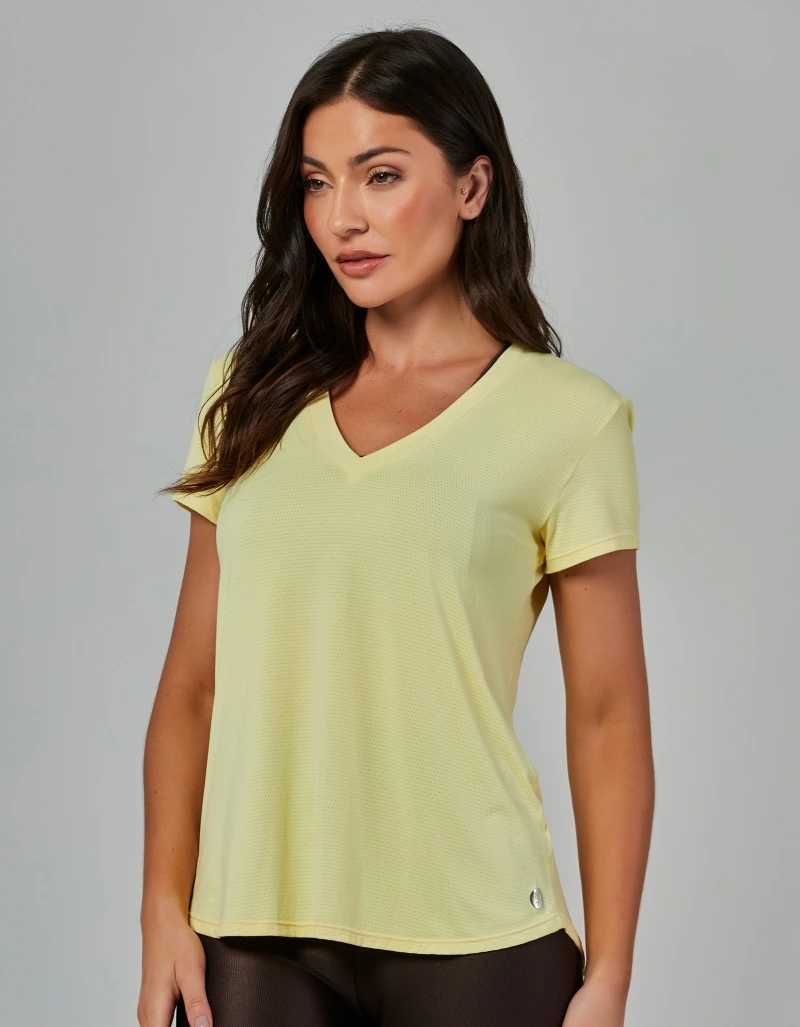 Vestem - Janice Yellow Sun Kisses Dry Fit Short Sleeve Shirt - BMC31.ESS.C0179