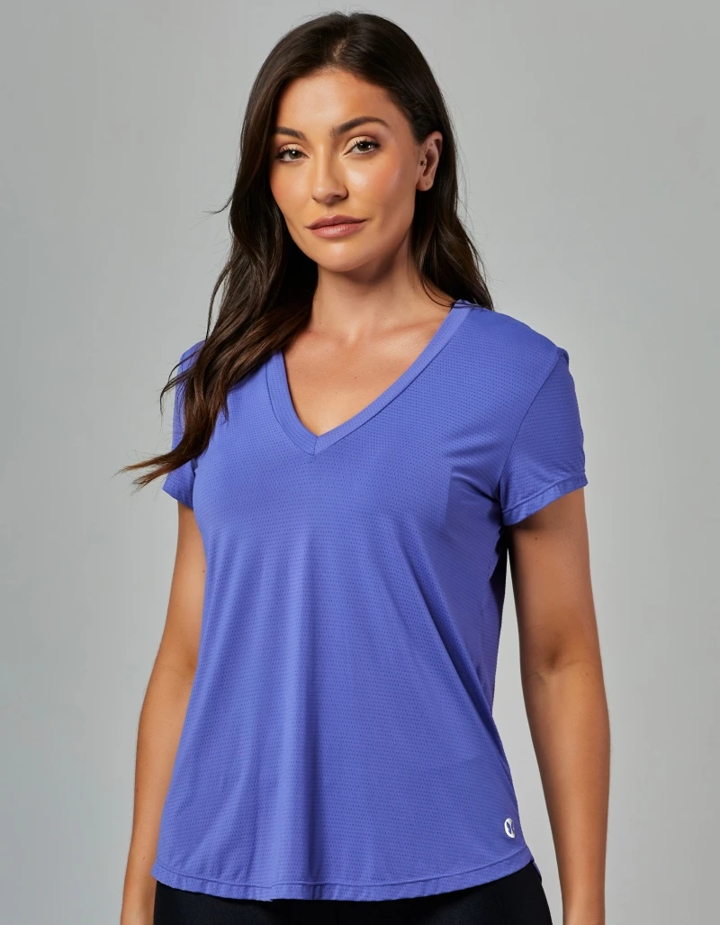 Vestem - Janice Purple Hydrangea Dry Fit Short Sleeve Shirt - BMC31.ESS.C0538