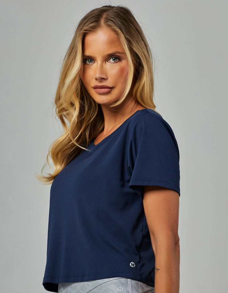 Vestem - Blusa Manga Curta Dry Fit Flex Marinho Escuridão - BMC810.V26.C0173