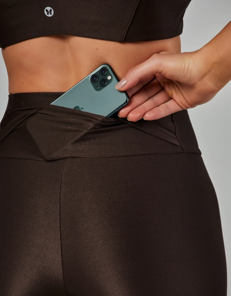 Vestem - Coffee Brown Shine Pocket Shorts - SH730.V26.C0601