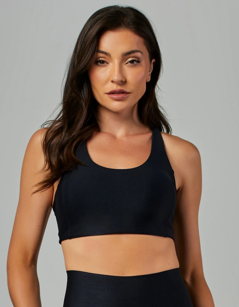 Vestem - Top Alta Sustentação Shine Preto - TOP1205.V26.C0002