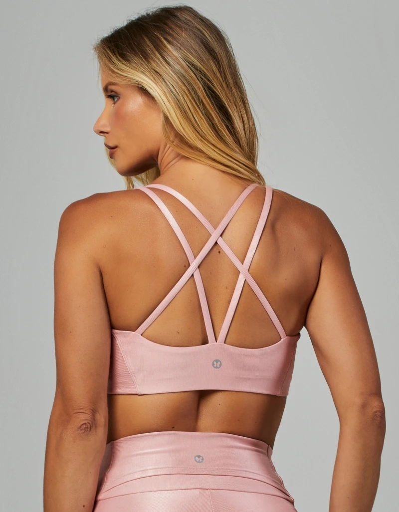 Vestem - Top Alta Sustentação Shine Rosa Romance - TOP1205.V26.C0243