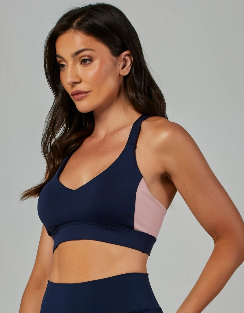 Vestem - Top Média Sustentação Bicolor Flex Marinho Escuridão - TOP1215.V26.C0173