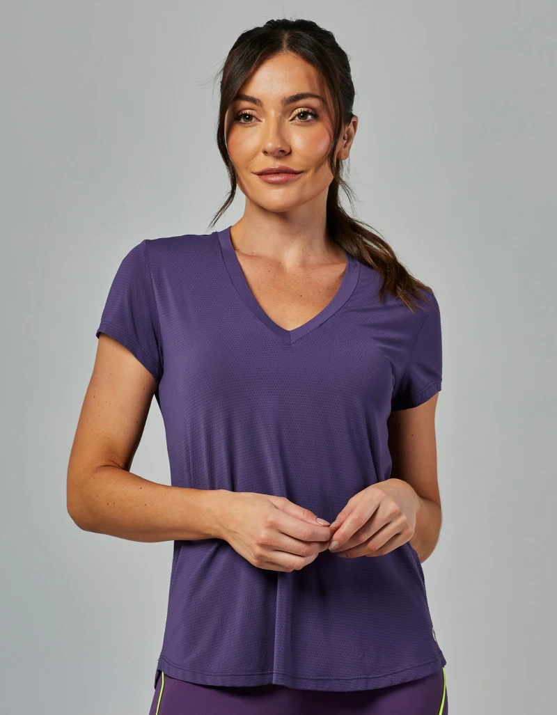 Vestem - Blusa Manga Curta Dry Fit Janice Roxo Ametista - BMC31.ESS.C0515