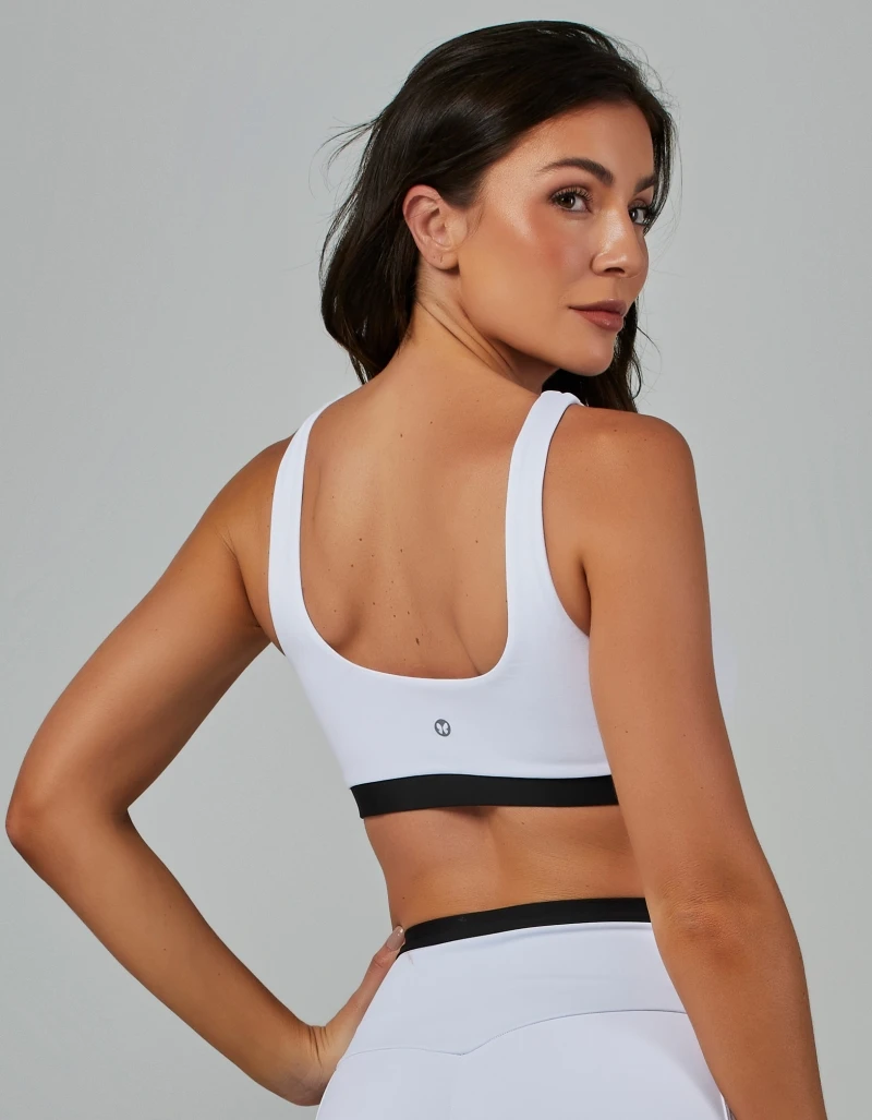 Vestem - Top Média Sustentação Bicolor Vivid Branco - TOP1189.V26.C0001