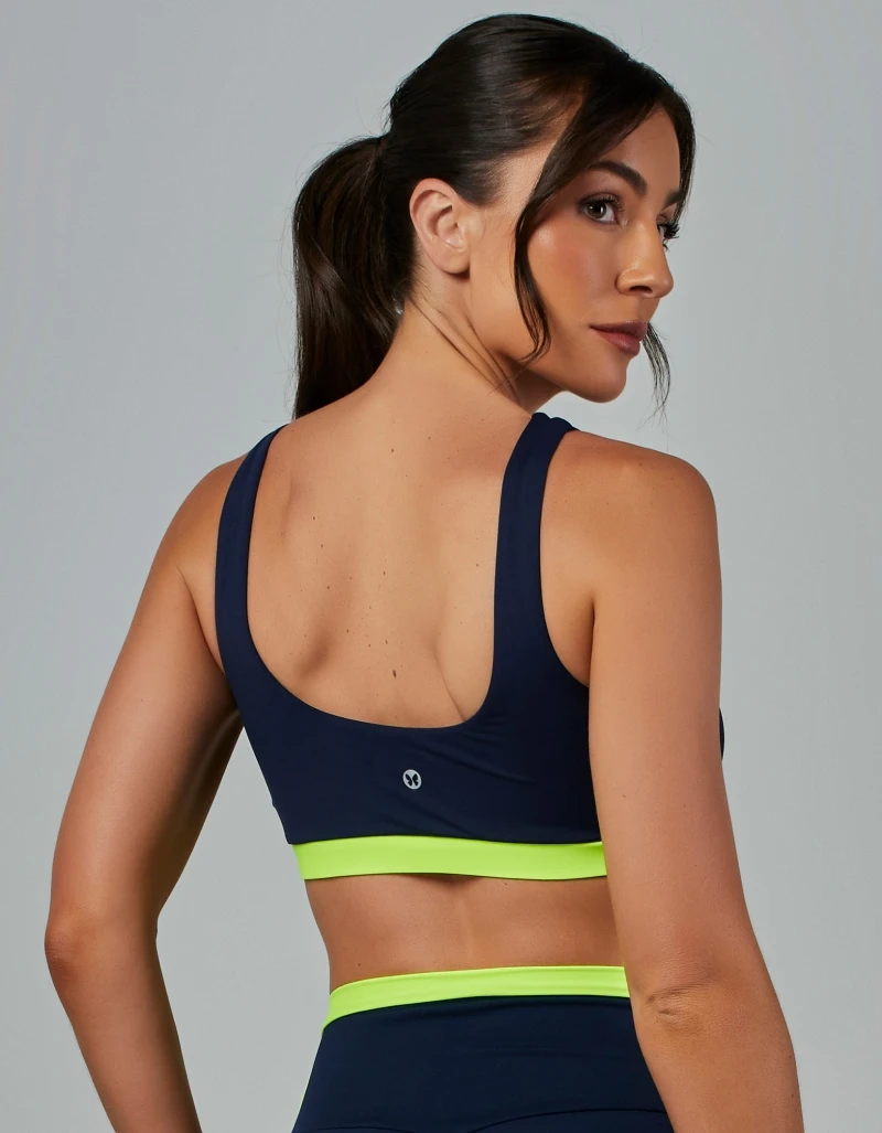 Vestem - Top Média Sustentação Bicolor Vivid Marinho Escuridão - TOP1189.V26.C0173