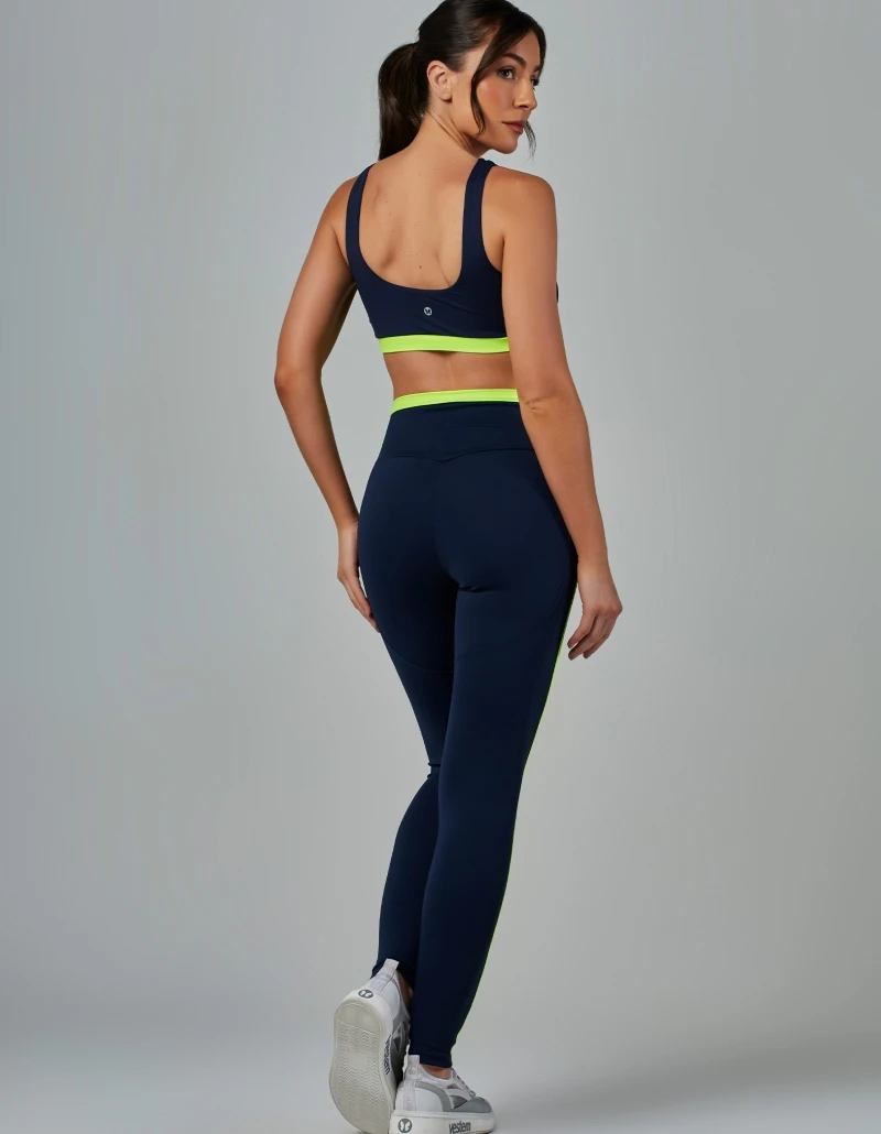 Vestem - Top Média Sustentação Bicolor Vivid Marinho Escuridão - TOP1189.V26.C0173