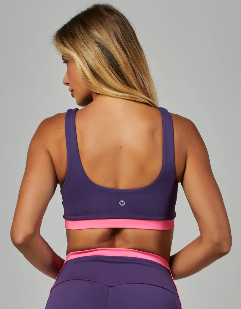 Vestem - Top Média Sustentação Bicolor Vivid Roxo Ametista - TOP1189.V26.C0515