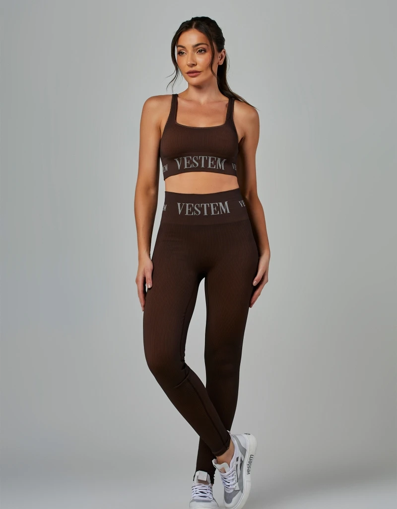 Vestem - Legging Fuso Seamless Elis Marrom Coffee - FS1357.V26.C0601