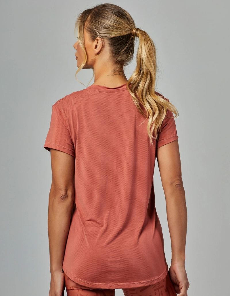 Vestem - Short-sleeved Dry Fit Shirt Janice Brown Walnut - BMC31.ESS.C0616