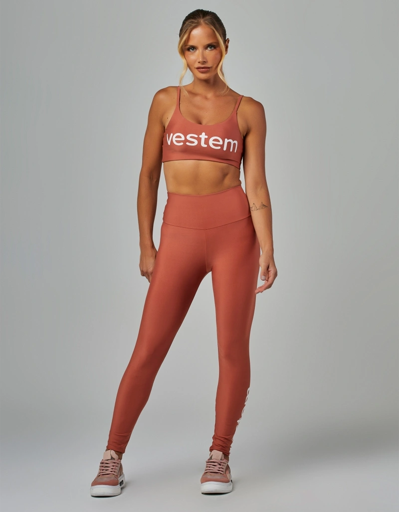 Vestem - Top Médio Sustentação Embaixadoras Marrom Noz - TOP1154.ESS.C0616