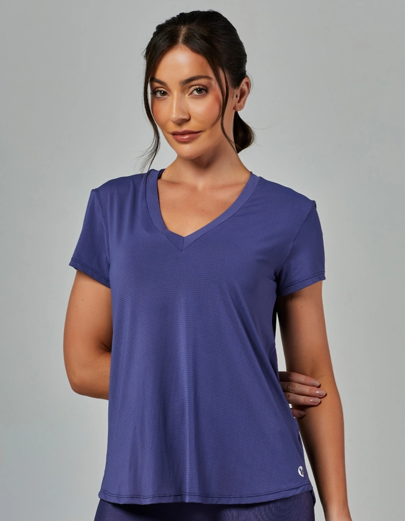 Vestem - Short-Sleeved Dry Fit Shirt Janice Neptune Blue - BMC31.ESS.C0530