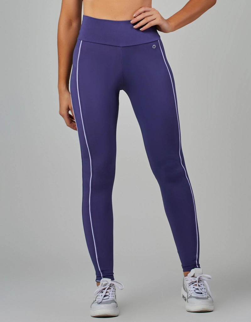 Vestem - Two-tone leggings with pockets, Neptune Blue Charm - FS1539.V26.C0530