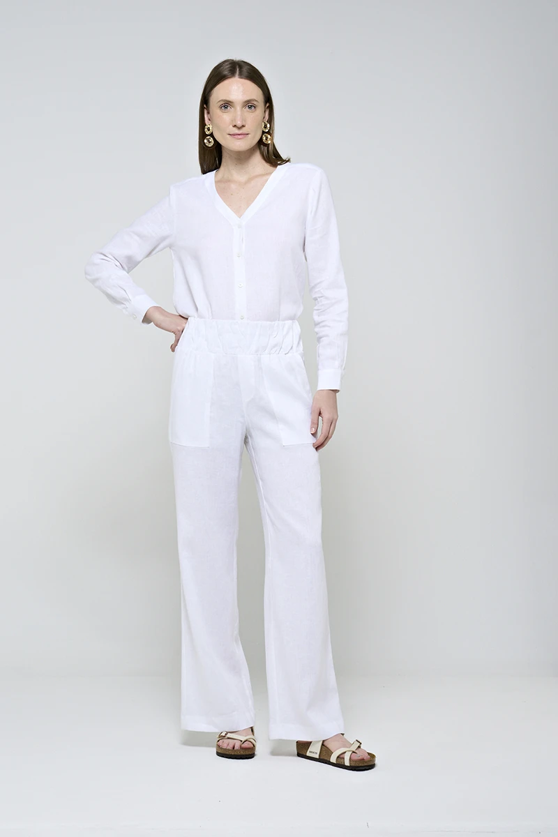 Hidrogênio - CAMISA DE LINHO PURO BRANCO - 20525002