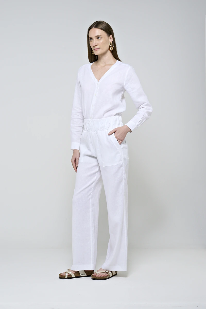 Hidrogênio - CAMISA DE LINHO PURO BRANCO - 20525002