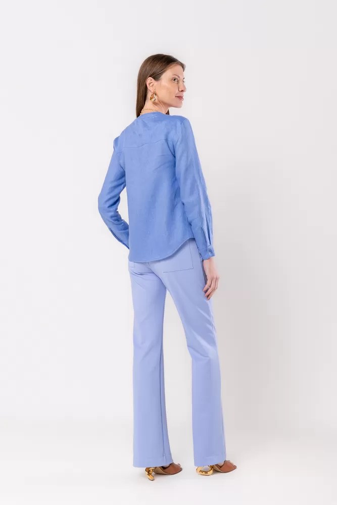 Hidrogênio - CAMISA DE LINHO PURO PACIFIC BLUE - 20525590